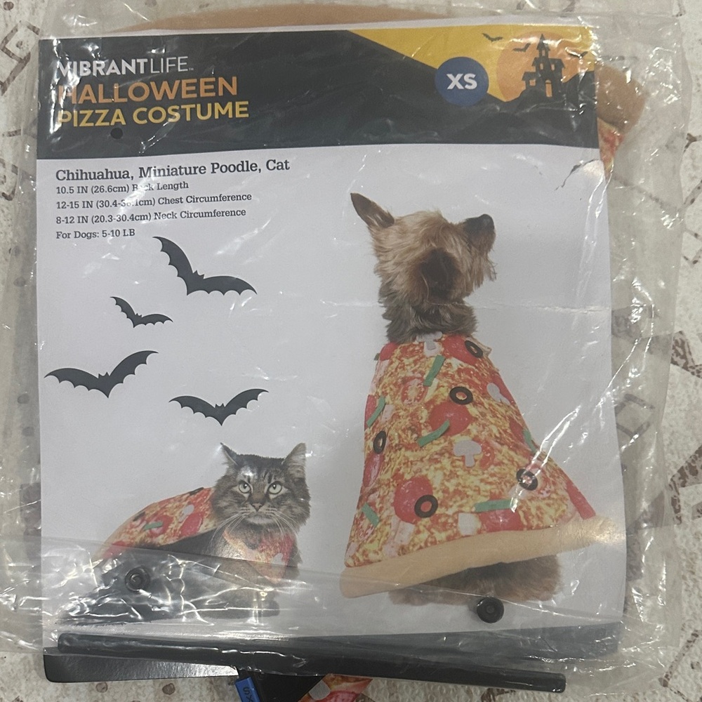 Halloween Pizza Costume for Pets - New in bag